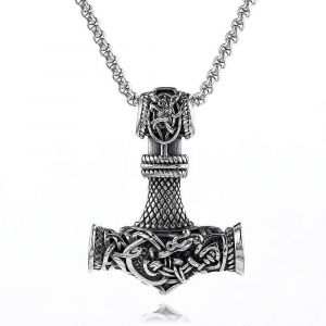 Vintage Odin Rune Viking Tomahawk Pendentif Collier Charme Homme S Collier Nouveau Mode Hip Hop Punk Accessoires F&ecirc;te Cadeau Bijoux - Neuf