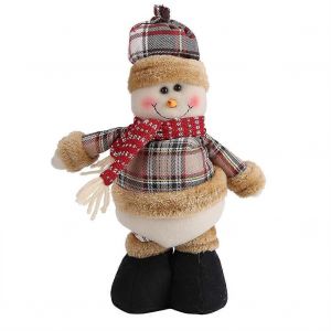 No&euml;l T&eacute;lescopique Poup&eacute;e Maison De Vacances De D&eacute;coration De Cadeaux, Conception Mignonne, Mat&eacute;riel Peluche, 12 Pouces De Hauteur - Neuf