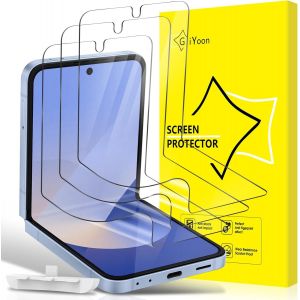 JGD-Lot de 3, Protection Ecran pour Samsung Galaxy Z Flip 6 [Non-Verre] [HD Clear] [Sans Bulles] [Anti-rayures] Films de Protection en TPU Flexible Compatible avec Samsung Galaxy Z Flip6 - Neuf