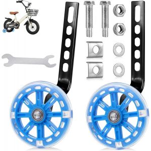 Kal-Stabilisateur Velo Enfant, Vélo Roue Auxiliaire, Roues D'entraînement Réglables, Stabilisateur Roue Velo, Roulette Velo Enfant, Roues Vélo En Fant, Pour Vélos 12 14 16 18 20 Pouces (D) - Neuf