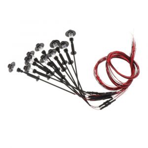 10 PI&Egrave;CES Mini Jardin de de Rue LED Lampadaire Diorama 1:100-1:150 Jau - Neuf