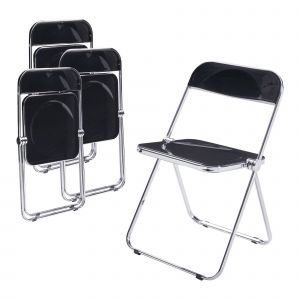 Lot De 4 Chaises Pliantes Camping 74 X 46 X 47 Cm Noir Helloshop26 03_0009848 - Neuf