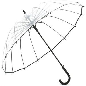 Parapluie Clair De Bulle, Grande Ouverture Automatique De Coupe-Vent De 16 C&ocirc;tes De Verre Voient Voir Ks10black - Neuf