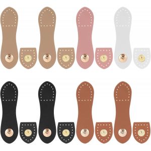 8 Pièces Boutons Fermeture De Sac,Bouton Pression Couture,Fermeture Sac Main En Cuir Cousu,Boucles À Pression En Cuir Avec Bouton,Pour Sacs À Main,Bloc-Notes Maroquinerie Et Manteau - Neuf