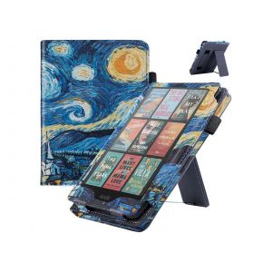 &Eacute;tui pour Kindle Paperwhite 12e g&eacute;n&eacute;ration avec support et dragonne - Ciel &eacute;toil&eacute; - Neuf