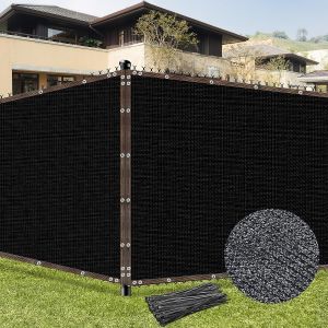 Ulteronixshop-Cl&ocirc;ture Brise-Vue Robuste En Maille Pour Mur Ext&eacute;rieur, Jardin, Cour, Piscine - Attaches Autobloquantes Incluses - Noir (1,5 X 15 M) - Neuf