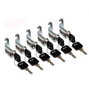 6pcs Combinaison De Cylindre De Serrure, La Porte De L'armoire Serrure, Barillet Combinaison De Came De Verrouillage De La Boîte Aux Lettres Tiroir - 25mm - Neuf