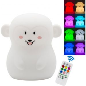 Coloré Veilleuse Enfant, Toucher Lumière Led Lampe De Nuit, 9 Couleurs Usb Rechargeable Lampe Sensible, Lampe De Silicone, Lampe De Chevet, Ambiance Légère, Éclairage Intérieur,Chambre - Singe - Neuf