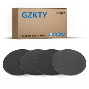 80 Pièces Disques Abrasifs 150 Mm (Sec/Humide), Grains 600-5000, Pour Meubles En Bois, Polissage Métal, Restauration Phares/Miroirs. - Neuf
