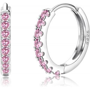 Creole Women's Hypoallergenic Earrings Silver Earrings Children's Girl Cubic Zirconia 925 Silver Earring Jewellery Gifts For Children Girls - Neuf