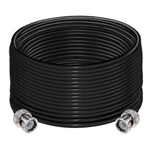 Câble d'Extension BNC RG58 Mâle à Mâle Faible Perte 50 Ohms-Câble Coaxial Radio CB 15 m (49,2 Pieds)-Antenne Wifi - Neuf