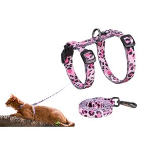 Harnais Et Laisse R&eacute;glables Pour Chatons, Anti-Fugue - Rose - Neuf