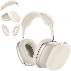 LORANKA-Coque 3 en 1 en silicone pour &eacute;couteurs AirPods Max, anti-rayures, couvre-oreilles, couvre-bandeau, pour AirPods Max (Starlight) - Neuf