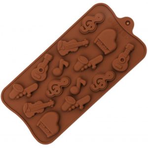 Kal-Moule À Fondant Notes De Musique Silicone En Forme De Guitare Au Chocolat Décoration De Gâteaux En Forme De Notes De Musique Moule Notes Silicone Musique Convient Pour Faire Des Biscuits, Du Choc - Neuf