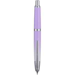 Série 10 Press Stylo-Plume Rétractable À Pointe Extra Fine Avec Convertisseur D'encre Et Boîte En Métal Violet Clair Dégradé - Neuf