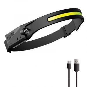 Lampe Frontale &Eacute;tanche Rechargeable Par Usb, Cob+Xpe, 5 Modes, Lampe Frontale &Agrave; Induction Ultra-Lumineuse, Id&eacute;ale Pour La P&ecirc;che, Le Camping, La R&eacute;paration, Le Cyclisme Et La Course &Agrave; Pied. - Neuf