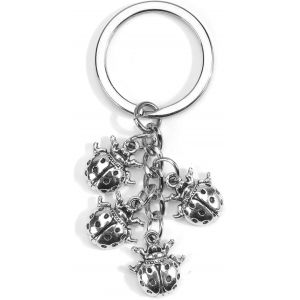 Kal-Petit Porte-Cl&eacute;s Coccinelle, Porte-Bonheur Pour &Eacute;colier, Pendentif En M&eacute;tal Avec Design Ladybug, Cadeau Pour Femme, Bonne Amie, Coll&egrave;gue, Cadeau D'anniversaire D&eacute;coration Coccinelle - Neuf