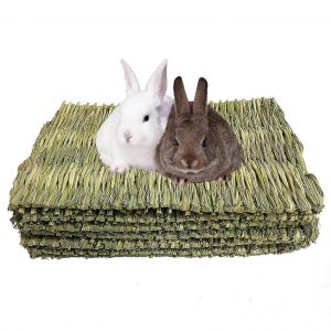 Lot De 6 Grands Tapis En Herbe Naturelle Tiss&eacute;e Pour Lapins, Jouets &Agrave; M&acirc;cher Et Liti&egrave;re. - Neuf