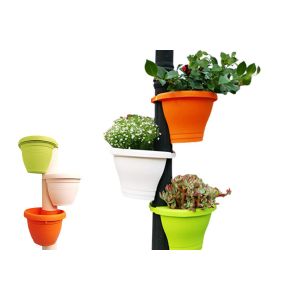 Lot De 3 Pots De Fleurs Suspendus Pour Tuyau D'&eacute;vacuation, Jardini&egrave;re Murale, D&eacute;coration Int&eacute;rieure - Neuf
