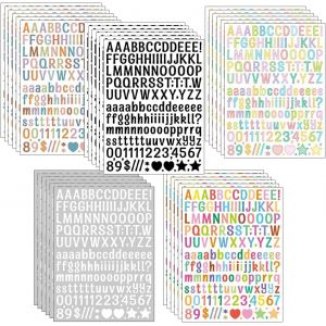 Mevronisshop-30 Feuilles Alphabet Number Stickers,Autocollants D&iquest;Alphabet,Pour Scrapbooking Cadeau Enseignement Bricolage D&eacute;corations De Chapeau De Graduation(5 Styles) - Neuf