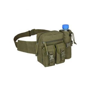 Sac banane tactique pour homme &iquest; Sac banane vert arm&eacute;e pour aventures en plein air, durable, design mains libres avec plusieurs poches - Neuf