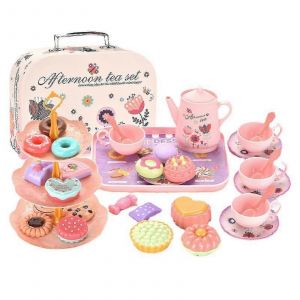 35 % De R&eacute;duction Th&eacute; Set Pour Petites Filles 43pcs Kid Party Set Jouets Maison Faire Semblant De Jouer Cadeau - Neuf