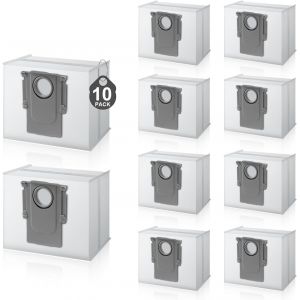 10 Sacs &agrave; Poussi&egrave;re Accessoires pour Roborock S8 Max Ultra&iquest;Q Revo&iquest;Qrevo S&iquest;Qrevo MaxV Qrevo Pro &iquest;S8 MaxV Ultra&iquest; Station d'Aspiration, Sacs de Remplacement pour S8 MaxV Ultra - Neuf