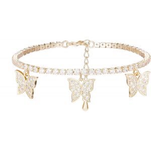 Kal-Collier Pendentif Femme Papillon, Chaîne Hypoallergénique Personnalisée, Bijoux De Mode Simples Et Beaux, Anniversaire Et Cadeau D'anniversaire Exquis Pour Les Filles - Neuf