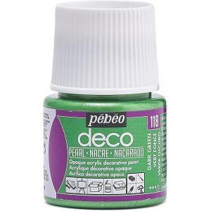 Deco Peinture 45 ml Nacr&eacute; Vert Fonce - Neuf