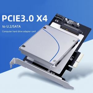 Maiwo - KT048 Carte d'extension U.2 vers PCIe 3.0 x4, adaptateur SSD pour SSD 2,5" U.2 NVMe SFF-8639, compatible SSD SATA 2,5", supporte Windows 7/8.1/10//11 macOS/Linux - Neuf