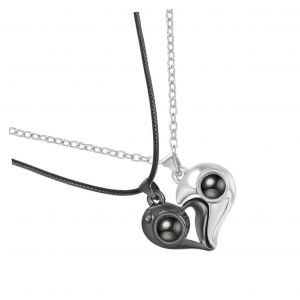 Collier C?ur Projection Pour Femme - Symboles D'amour Romantique, Cadeau Parfait Pour Les Mariages, La Saint-Valentin Et No&euml;l - Neuf