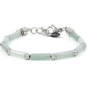 Eryi-10:10 Bracelet En Acier Inoxydable Et Pierres Naturelles, Perles En Acier Inoxydable Diamant De 4 Mm De Diamètre, Bracelet Pour Homme Et Femme Fabriqué En Italie.U2026 - Neuf