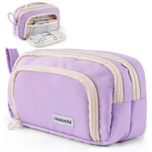 ERYI-Trousse À Crayons, Trousse Scolaire De Grande Capacité Avec 3 Compartiments, Trousse À Maquillage, Scolaires Papeterie Sac À Crayons Pour Étudiants Garçon Fille - Neuf