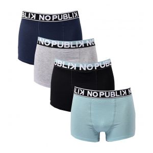 Boxer No Publik Homme Confort Et Qualité En Coton -Assortiment Modèles Photos Selon Arrivages- Pack De 4 Boxers 53335 - Neuf