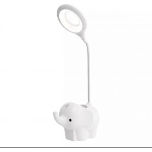 Fabur-- Lampe De Bureau Led Tactile 5w Pour Enfants | 3 Températures De Lumière, 3000k-4000k-6500k | Réglable, Avec Batterie Et Trou Pour Stylos | Lampe Bureau Blanc, Métal (Blanc) - Neuf