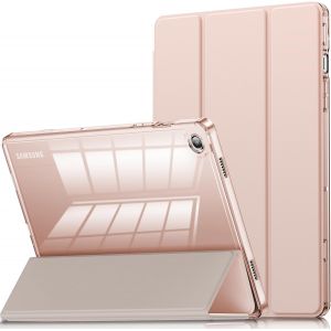 JGD-&Eacute;tui pour Samsung Galaxy Tab A9+ / A9 Plus 11 Pouces 2023 (SM-X210/X216/X218),Coque de Protection Transparente avec Support Mince et Fonction [R&eacute;veil/Veille Automatique] (Or Rose) - Neuf