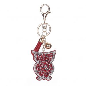 Strass Porte-Cl&eacute;s Anneau Talons Hauts Chaussures Porte-Cl&eacute;s Porte-Cl&eacute;s Sac D&eacute;coration (Rouge) - Neuf