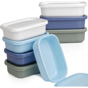 Checarzhn--No1-Lot De 8 Petites Boîtes De Conservation Réutilisables Avec Couvercle En Plastique De 110 Ml - Mini Boîtes De Congélation Pour Le Stockage Des Aliments, Boîte À Goûter, Accessoires De B - Neuf