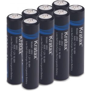 Pile NI-MH AAA 1.2V 1000mAh Micro AAA Rechargeable, Faible Auto-d&eacute;charge avec Bo&icirc;te &agrave; Poussi&egrave;re (8 Pi&egrave;ces) - Neuf