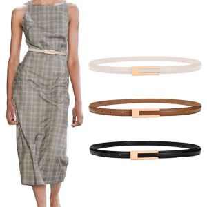 Tianyi-Ceinture Fine Pour Femme, Ceinture En Cuir, Ceinture Fine Ajustable, Ceinture De Mode - Neuf