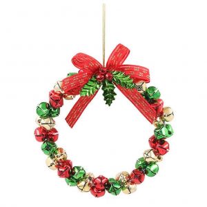 No&euml;l Jingle Bell Couronne D'ornement De No&euml;l, D&eacute;coration De No&euml;l, Porte Cintre Pour Accrocher Sur Les Portes Avant Et Arbres De No&euml;l - Neuf