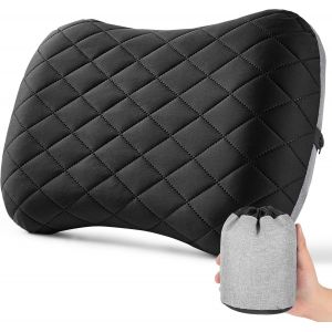KALANKA-Oreiller Gonflable, Oreiller de Voyage, Oreiller Camping, Oreiller de Plage, Oreiller de Voyage Gonflable, Oreiller Gonflable Camping ¿ Avec sac de transport pratique, ultra-léger & compact ( - Neuf