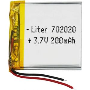 Batterie 702020 LiPo 3.7V 200mAh 0.75Wh 1S 5C Liter Energy Battery pour l'électronique Rechargeable Téléphone Portable Smartwatch GPS-Ne Convient Pas à la Radiocommande 22x20x7mm (200mAh|702020) - Neuf