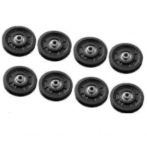 8 Pcs 90mm Poulie Rouleaux Nylon Roulement Poulies Pièces D'équipement De Gymnastique Pièces D'équipement De Fitness - Neuf