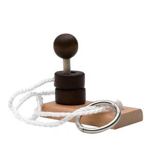 Puzzle 3D en bois avec corde à boucle, jeu de réflexion intelligent et verrouillé, jeu éducatif pour adolescents et enfants, labyrinthe multicolore - Neuf