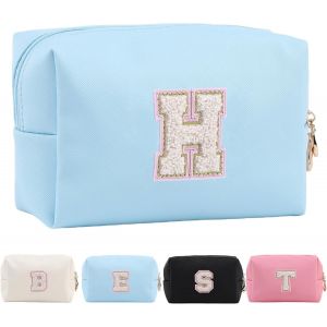 Kalanka-Trousse De Maquillage Personnalisée Avec Initiales Pour Femme, Trousse De Maquillage De Voyage, Trousse De Toilette, Cadeau D'anniversaire De Noël Pour Femmes Et Filles - Neuf