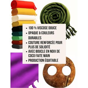 Sarong Uni, Paréo, Châle, Châle, Serviette De Plage, Jupe Portefeuille, 100% Viscose - Neuf