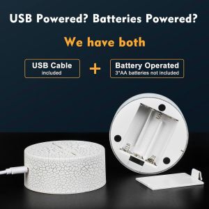 Cheng-Cuddlle Team Leader Lampe Illusion Led 3d U2013 Veilleuse Diy Avec 16 Modes De Couleurs, Télécommande, ?uvres D'art Personnalisées Pour Décoration De Chambre À Coucher, Cadeau D'anniversaire / - Neuf