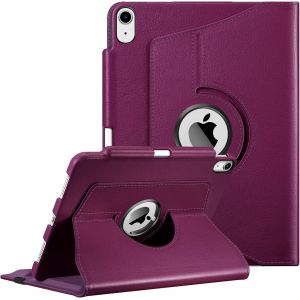 Coque Pour Ipad Air 11 Pouces M3/M2 (2025/2024), Ipad Air 5/4 10.9 Pouces (2022/2020) - [Rangement De Stylet] Étui Rotatif À 360° Housse Pivotante Veille/Réveil Auto, Pourpre - Neuf