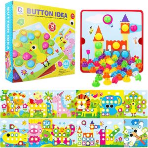 Chenquansarl-Mosaïque - Jeu Éducatif Pour Enfants De 4 À 6 Ans - Jeu De 46 Grandes Perles Et 12 Cartes Colorées (Paon) - Neuf